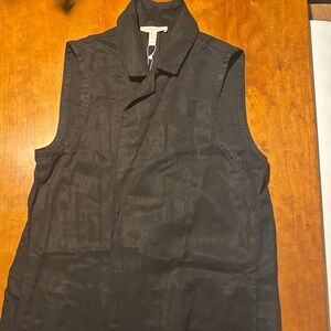 Eileen Fisher Black Sleeveless Vest